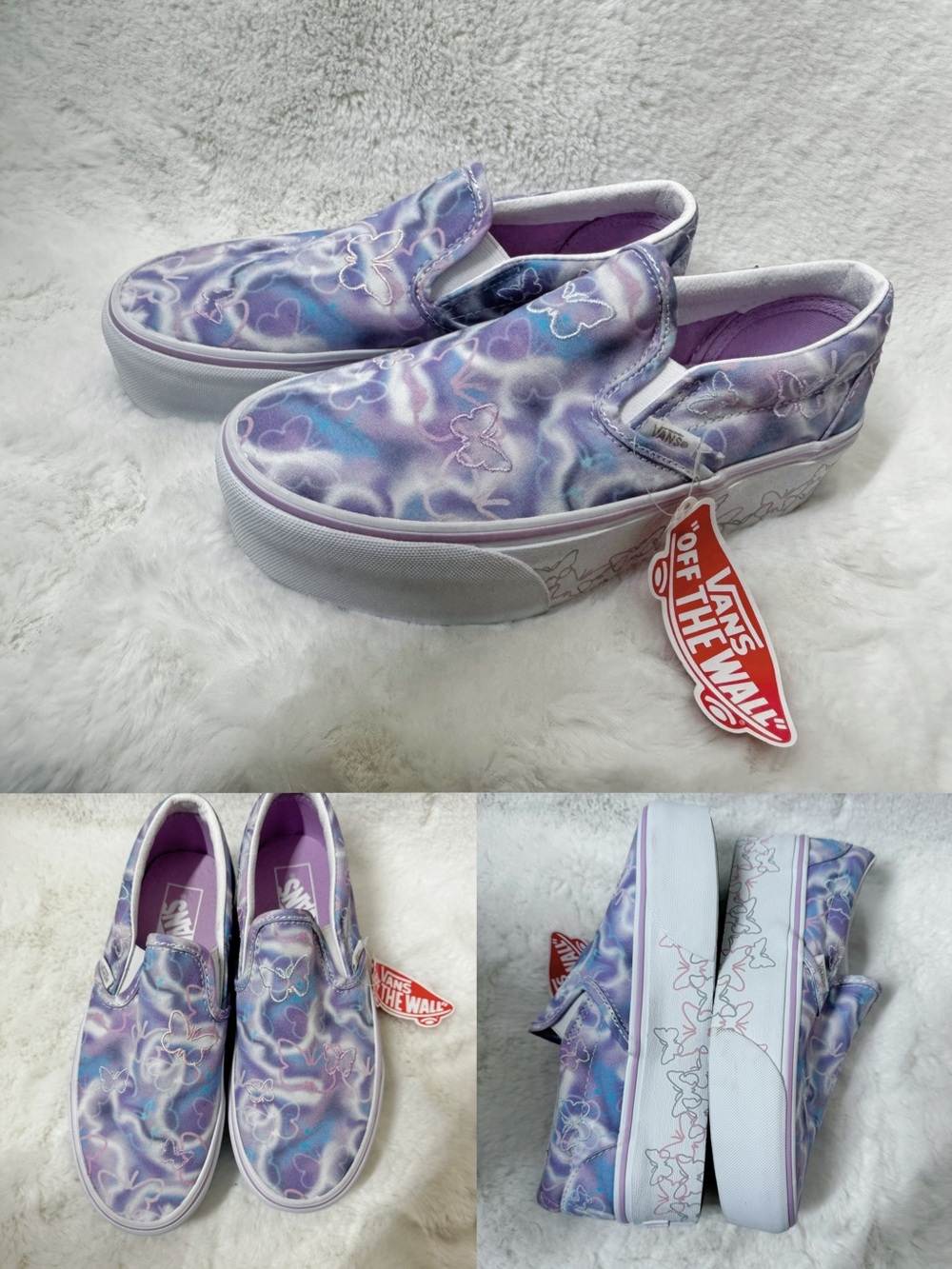 Vans Slip On Platform women’s Size 6.5 Butterfly Dreams NEW